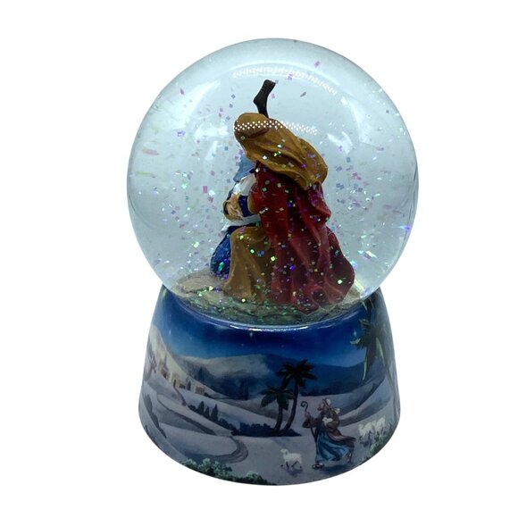 Nativity Scene Musical Snow Globe Silent Night Tune By Roman Christmas Decor - Picture 5 of 7